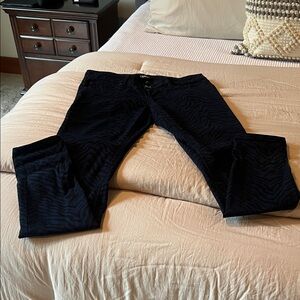 Express Navy Zebra Patterned Jeans